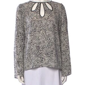 Andrew Gn Silk Printed Women's Blouse Sz 48